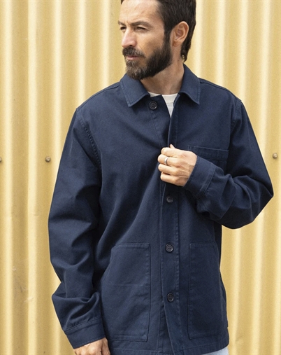 Elsk - Twill Mens Overshirt - Dark Navy